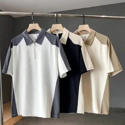 Conjunto de Verano para Hombre: Camiseta Manga Corta con Costuras Contrastantes + Shorts Casuales - Image 17