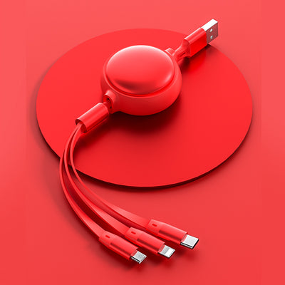 Cable USB 3 en 1 Retráctil - Micro USB, Type C y Lightning 2.4A - Image 11