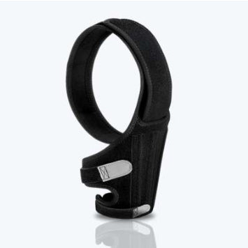 Black pet leg brace for dog injury assistance and rehabilitation, featuring adjustable straps and a supportive design. - Image 6