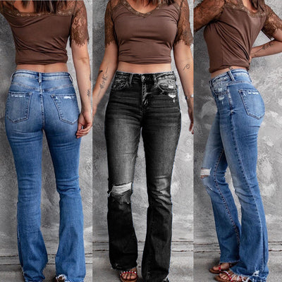 Pantalones Micro Acampanados Retro Slim Stretch - Image 8