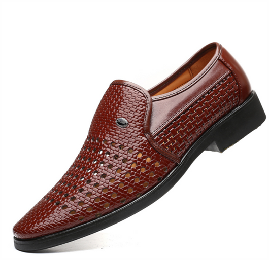Zapatos de Cuero Ejecutivos Transpirables con Diseño Hueco Fresco para Hombre - Image 7