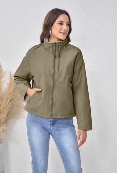 Abrigo Acolchado de Algodón con Cuello de Terciopelo para Mujer - Image 15