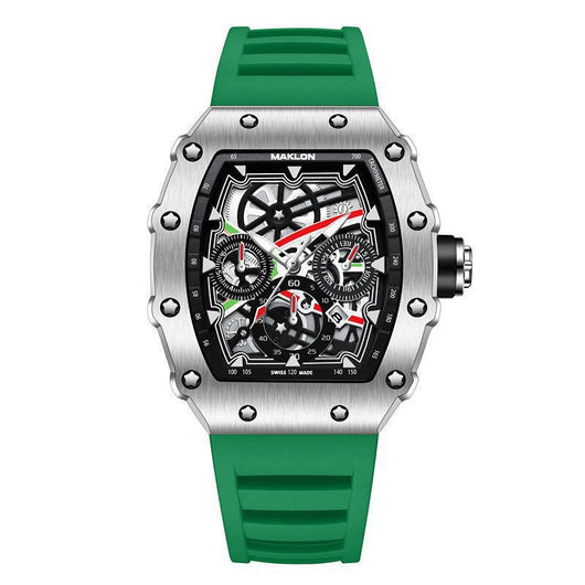 Reloj de Pulsera Hombre Calavera Correa Silicona Cuarzo - Image 2