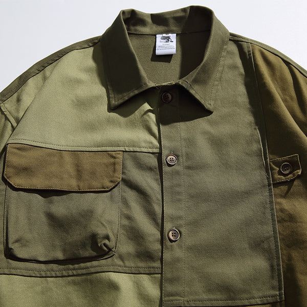 Camisa Militar Suelta Casual para Hombre - Estilo Montaña