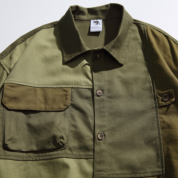 Camisa Militar Masculina Casual Solta - Estilo Montanha