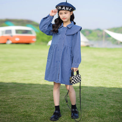 Vestido Elegante de Manga Larga Estilo Colegiatura para Niña - Image 10