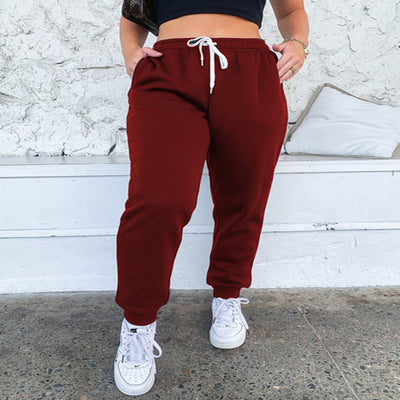 Pantalones deportivos casuales con cintura elástica reforzada para mujer - Image 5