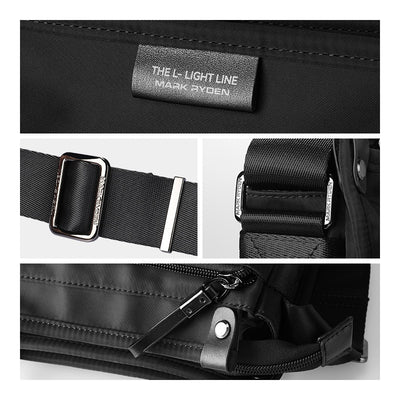 Bolsa Crossbody Oxford Asimétrica para Hombre - Estilo Casual y Funcional - Image 4