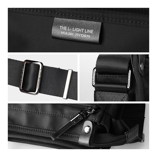 Bolsa Crossbody Oxford Asimétrica para Hombre - Estilo Casual y Funcional - Image 4