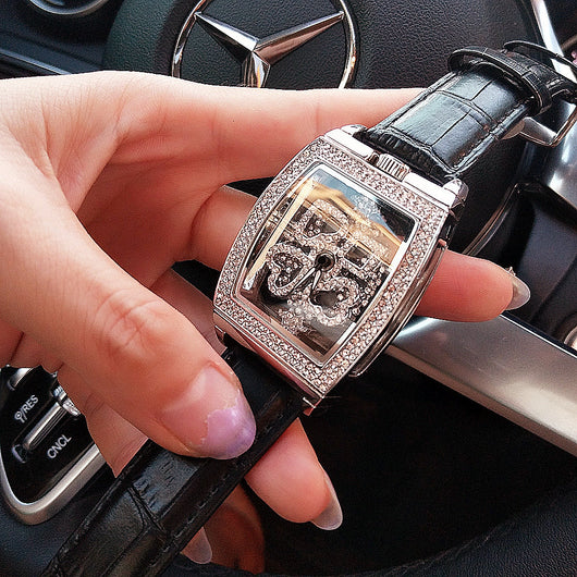 Reloj Elegante para Mujer Resistente al Agua con Diamantes y Flores - Image 38