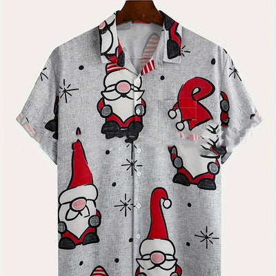 Camisa Casual con Cuello y Estampado 3D para Hombre - Image 2