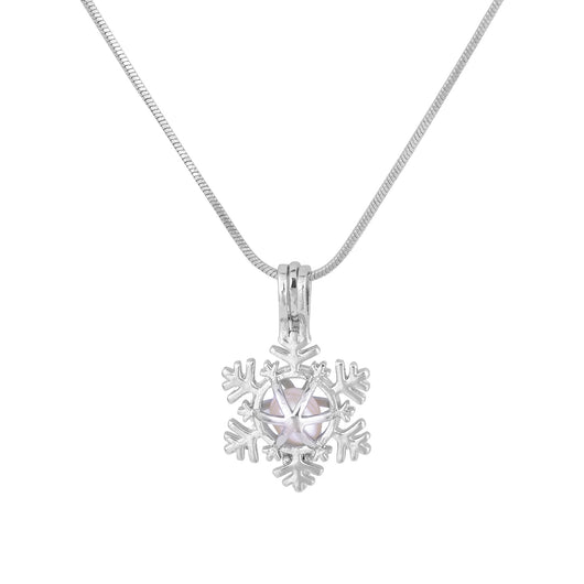 Collar Jaula de Perla Copo de Nieve Abreble - Image 9