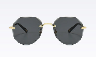 Gafas de Sol Poligonales para Mujer sin Montura con Detalles Metálicos - Image 18