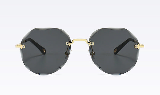 Gafas de Sol Poligonales para Mujer sin Montura con Detalles Metálicos - Image 18