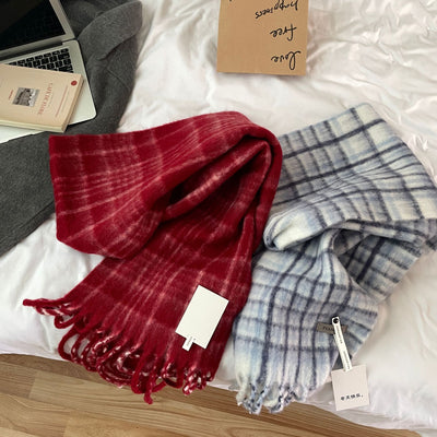 Bufanda de Cuadros Vintage para Otoño Invierno - Estilo Clásico para Mujer - Image 17