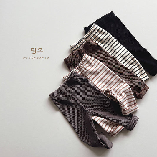 Leggings Infantiles a Rayas - Pantalones Ajustados Cómodos para Niños