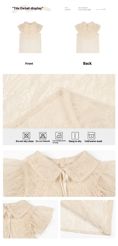 Blusa Elegante con Lazo Francés y Cuello de Solapa en Chifón - Image 7