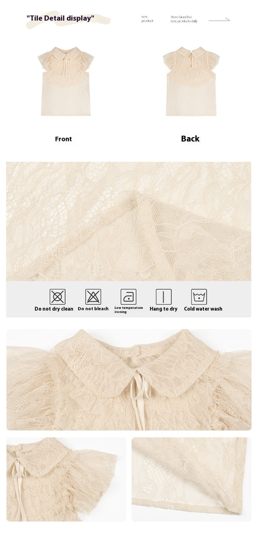 Blusa Elegante con Lazo Francés y Cuello de Solapa en Chifón - Image 7