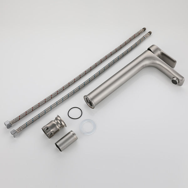 Grifo Monomando Acero Inoxidable 304 para Lavamanos - Agua Fría y Caliente