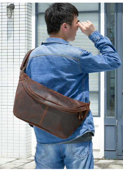 Bolso Mensajero de Cuero para Hombre - Deportivo y Outdoor - Image 9