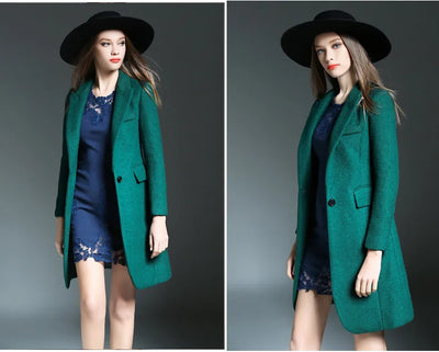 Chaqueta Coreana Slim Ajustada de Largo Medio - Image 15