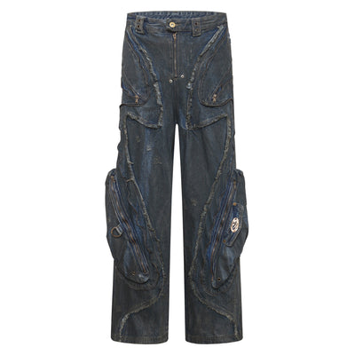 Pantalones Vaqueros Oversized Estilo Urbano Americano Corte Pesado - Image 7