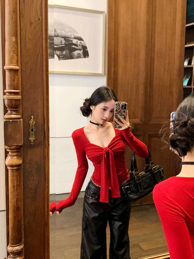 Blusa de Manga Larga con Moño para Otoño Invierno - Image 18