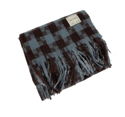 Bufanda Cuadros Escoceses Gruesa Estilo Coreano para Mujer - Image 4