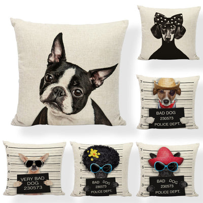 Funda de Cojín Boston Terrier con Cabeza Inclinada - Image 9