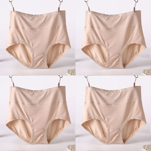 Pack 4 Pantaletas Cintura Alta Viscosa Suave Colores Lisos Mujer - Image 15