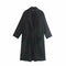 Abrigo Trench Largo Holgado para Primavera - Estilo Urbano Casual