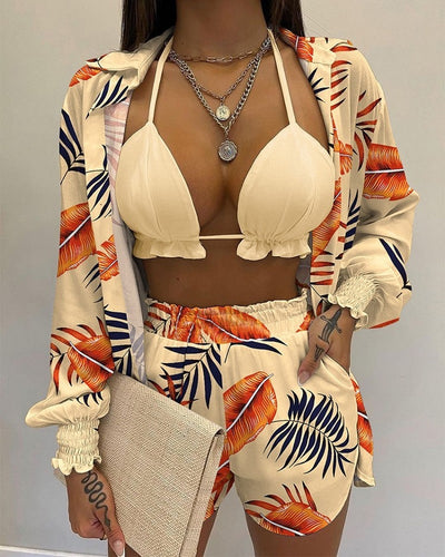 Traje de Baño de Tres Piezas Estilo Playa para Mujer - Image 8