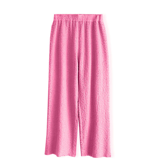 Pantalón Ancho de Lana Tejida con Caída Elegante para Mujer - Image 38
