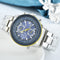 Reloj Casual para Hombre con Seis Agujas y Correa de Acero Inoxidable