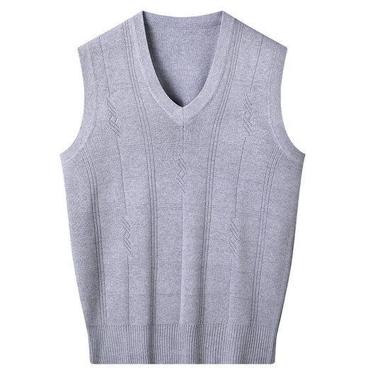 Chaleco Suelto Cuello V para Hombre Maduro - Comodidad Primavera y Otoño - Image 6
