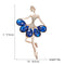 Rhinestone Pearl Dress Dancing Girl Brooches Women Dancer Sports Brooch Pins Gifts Estilo A