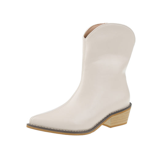 Botas Martin de Tacón Grueso y Punta Afilada para Primavera y Otoño - Image 3
