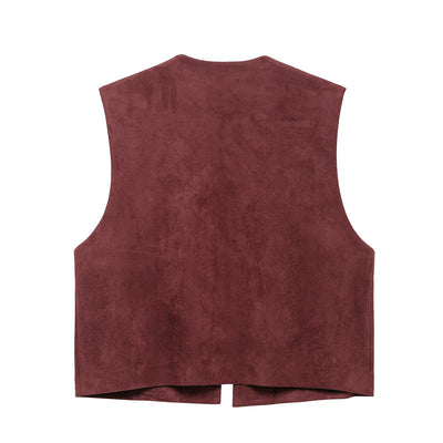 Chaleco de Gamuza con Bordados - Estilo Europeo y Americano para Mujer - Image 3