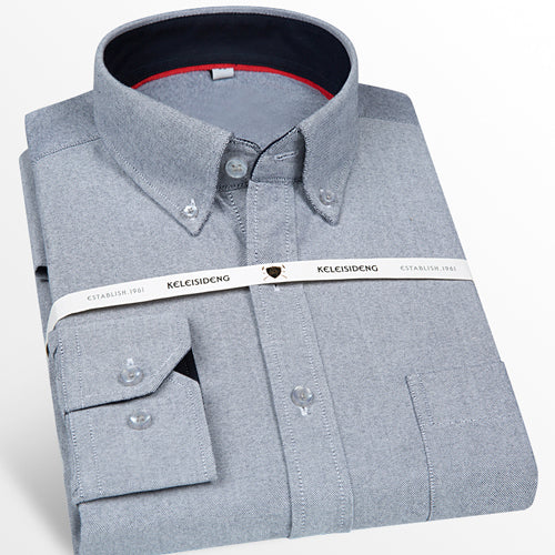 Camisa Casual Slim Fit de Algodón Grueso sin Planchado para Hombre - Image 24
