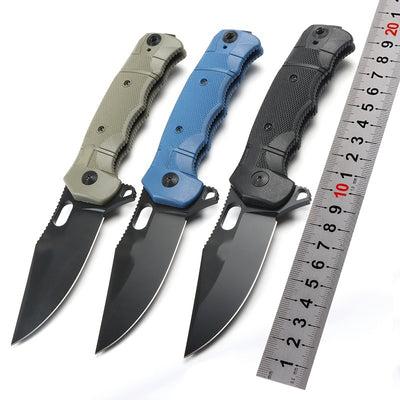Cuchillo Plegable de Supervivencia Outdoor - Acero Inoxidable con Funda de Nylon