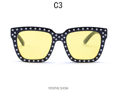 Gafas de Sol Grandes con Strass Estilo Europeo y Americano para Mujer - Image 22
