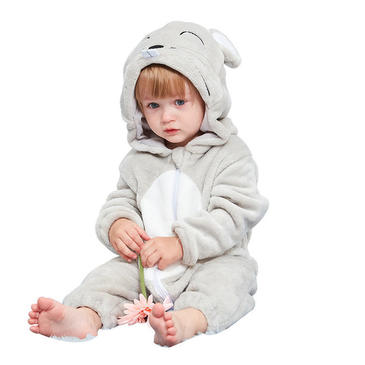 Pijama Mameluco Infantil Estampado Ratón - Diseño Otoñal en Franela - Image 11