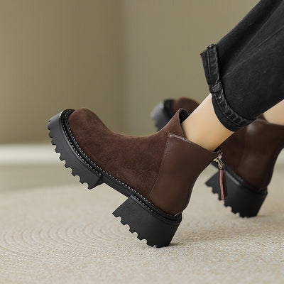 Botas Martin de Cuero Estilo Británico con Suela Gruesa y Tacón Reforzado - Image 10