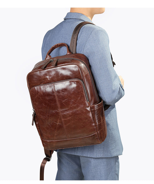 Mochila de Cuero Genuino para Hombre - Estilo Ejecutivo - Image 8
