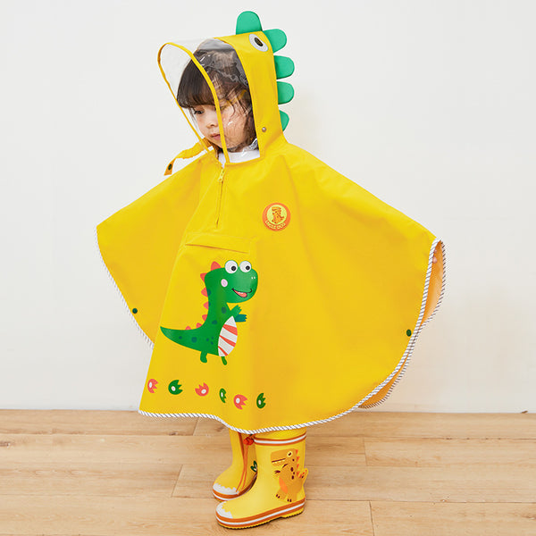 Impermeable Infantil Tipo Capa con Diseño de Dinosaurio