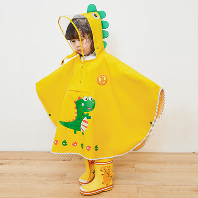 Impermeable Infantil Tipo Capa con Diseño de Dinosaurio