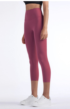 Leggings Yoga Cintura Alta Sin Costuras Nude Realza Glúteos Capri - Image 6