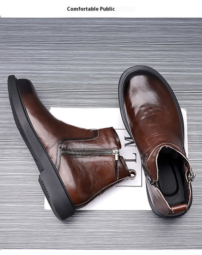 Botas de Trabajo Estilo Británico Antideslizantes Transpirables para Hombre - Image 32
