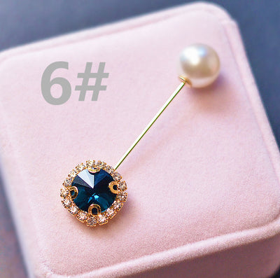 Broche Cristal Perla con Palabra - Pasador Elegante para Bufanda - Image 22