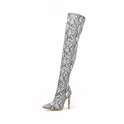 Botas Stiletto Hasta la Rodilla de Punta Afilada Estilo Europeo - Image 10